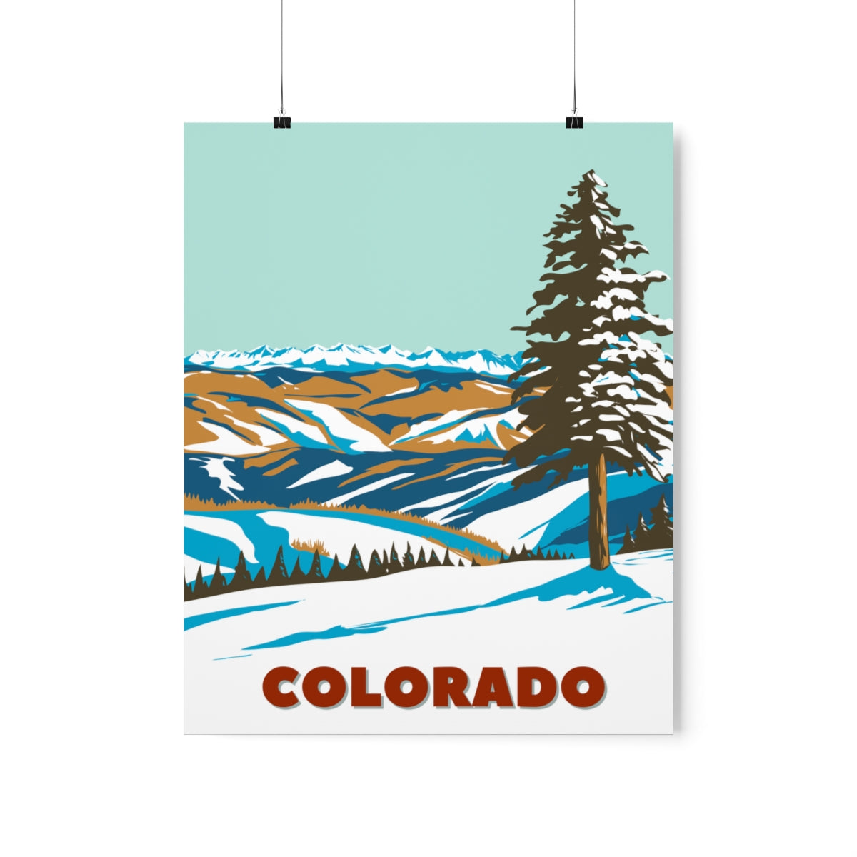 Colorado Poster - Vintage Colorado Print - Rocky Mountain Lookout