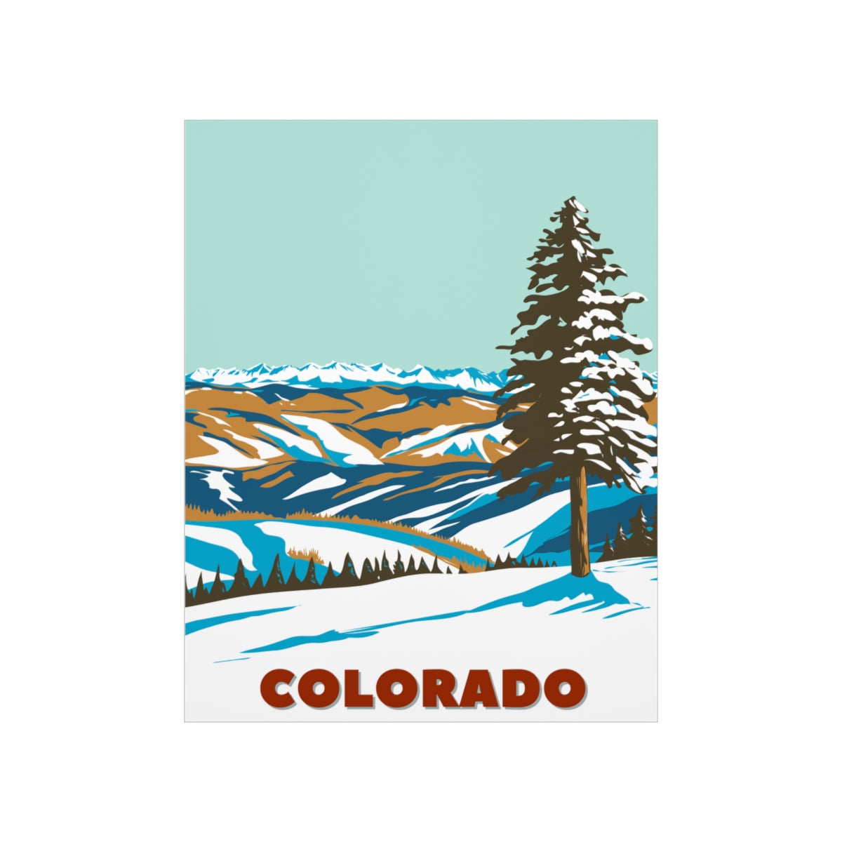 Colorado Poster - Vintage Colorado Print - Rocky Mountain Lookout