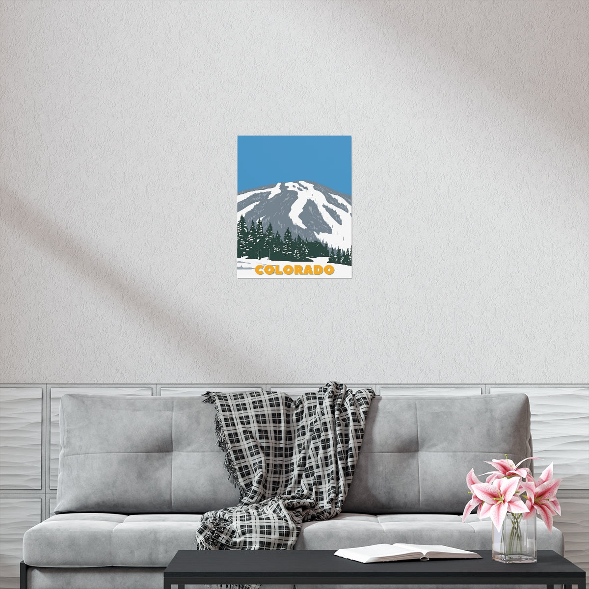 Colorado Poster - Vintage Colorado Poster - Blue Sky Ski Mountain