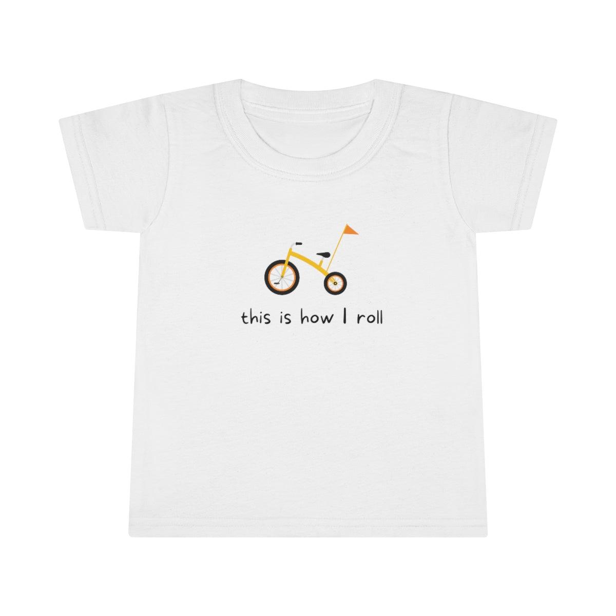 This Is How I Roll Bike Toddler T-shirt - Yellow Flag