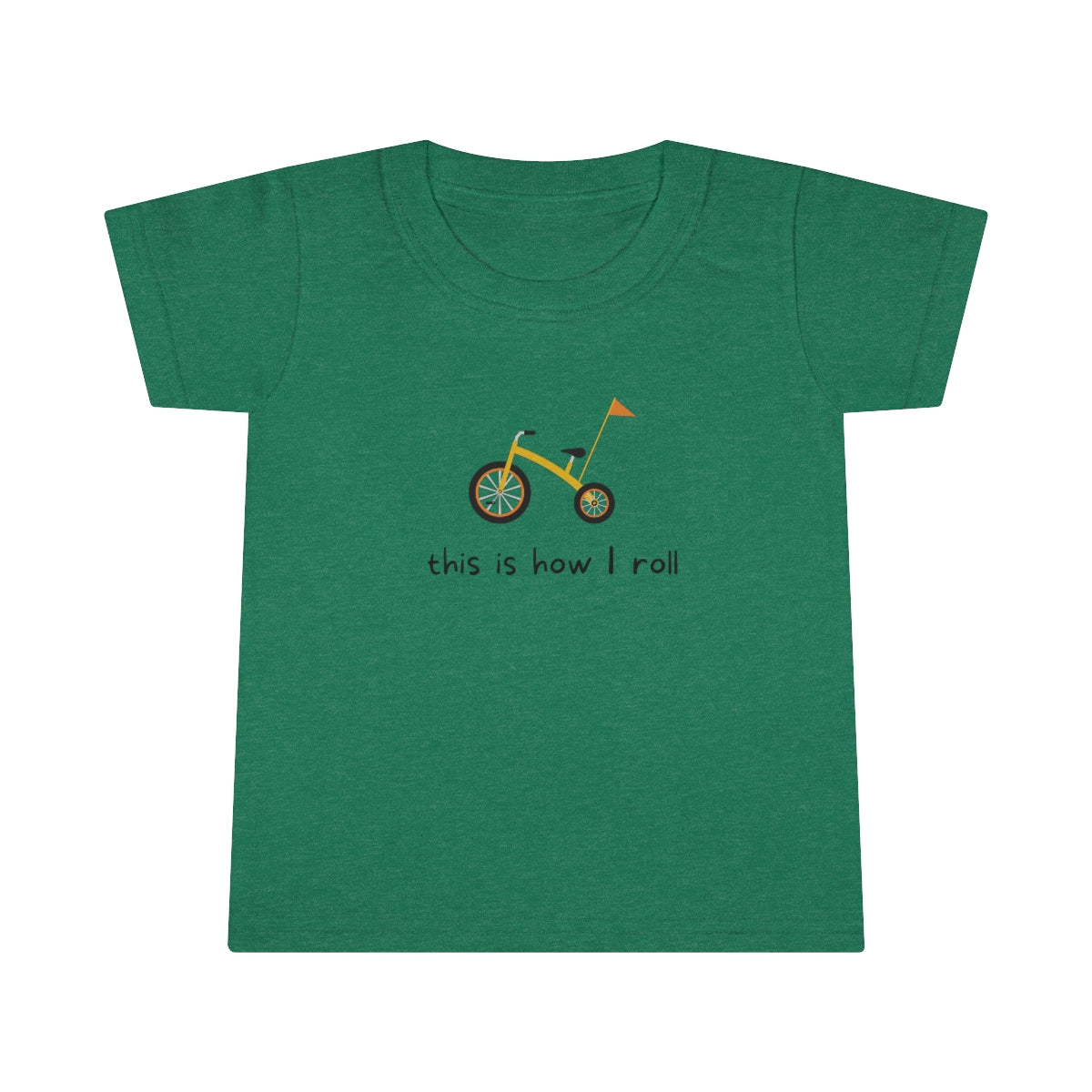 This Is How I Roll Bike Toddler T-shirt - Yellow Flag