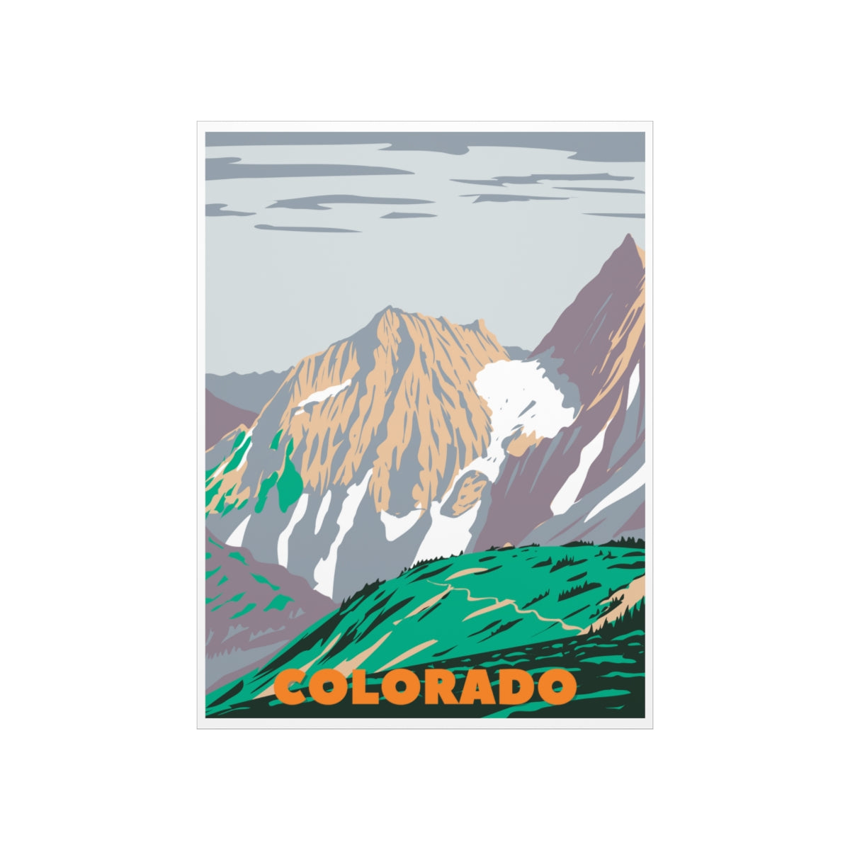 Colorado Poster - Vintage Colorado Print - Rocky Mountains