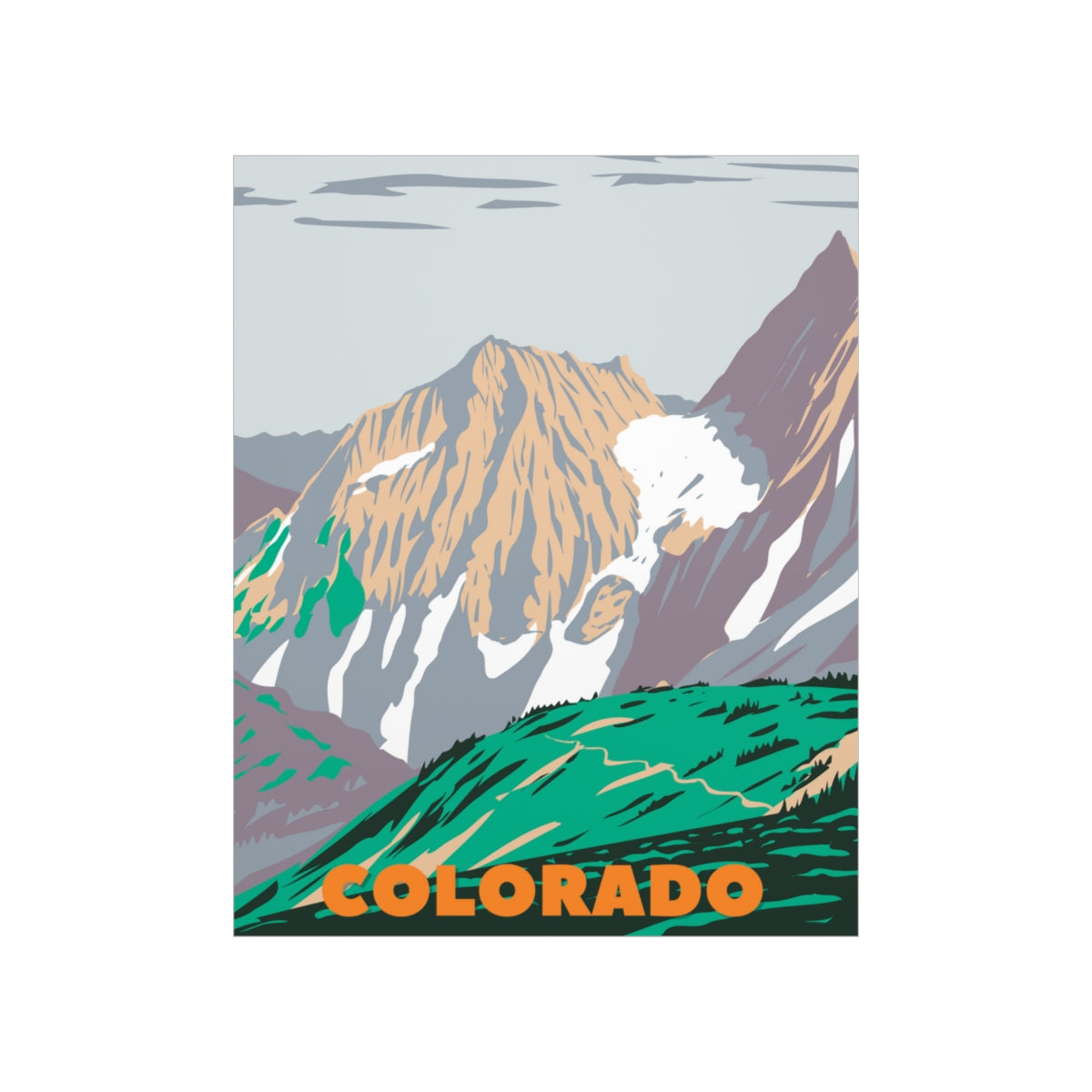 Colorado Poster - Vintage Colorado Print - Rocky Mountains