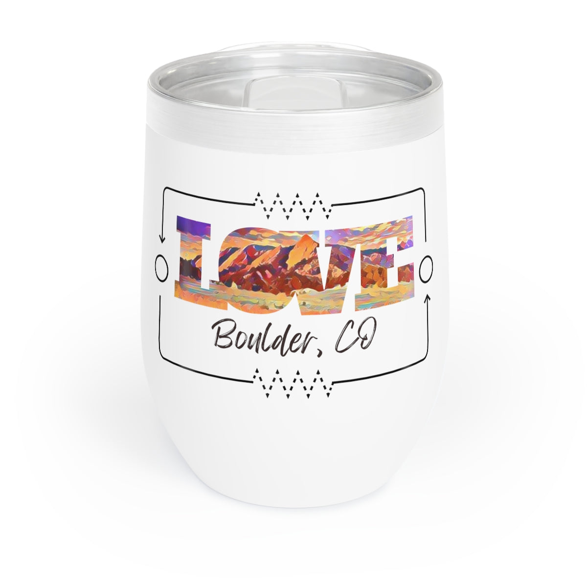 Love Boulder Colorado Chill Wine Tumbler