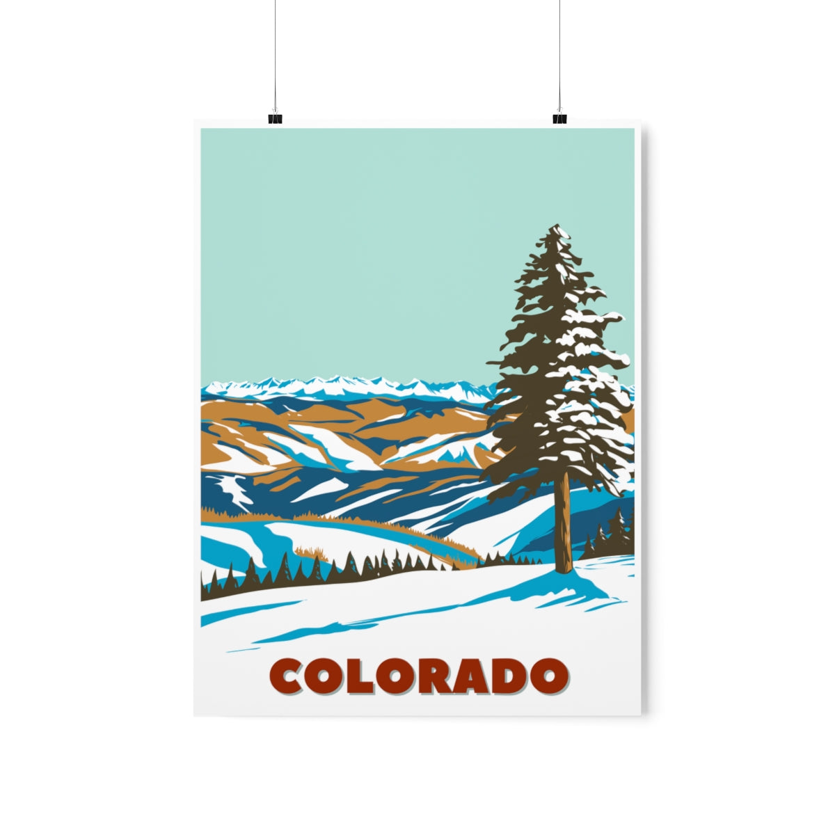 Colorado Poster - Vintage Colorado Print - Rocky Mountain Lookout