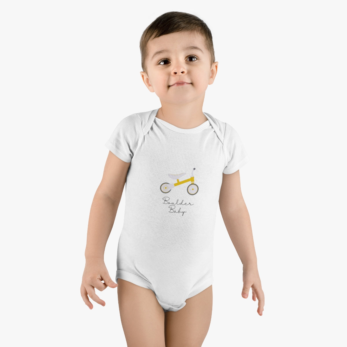 Boulder Baby Bike Onesie® Organic Baby Bodysuit