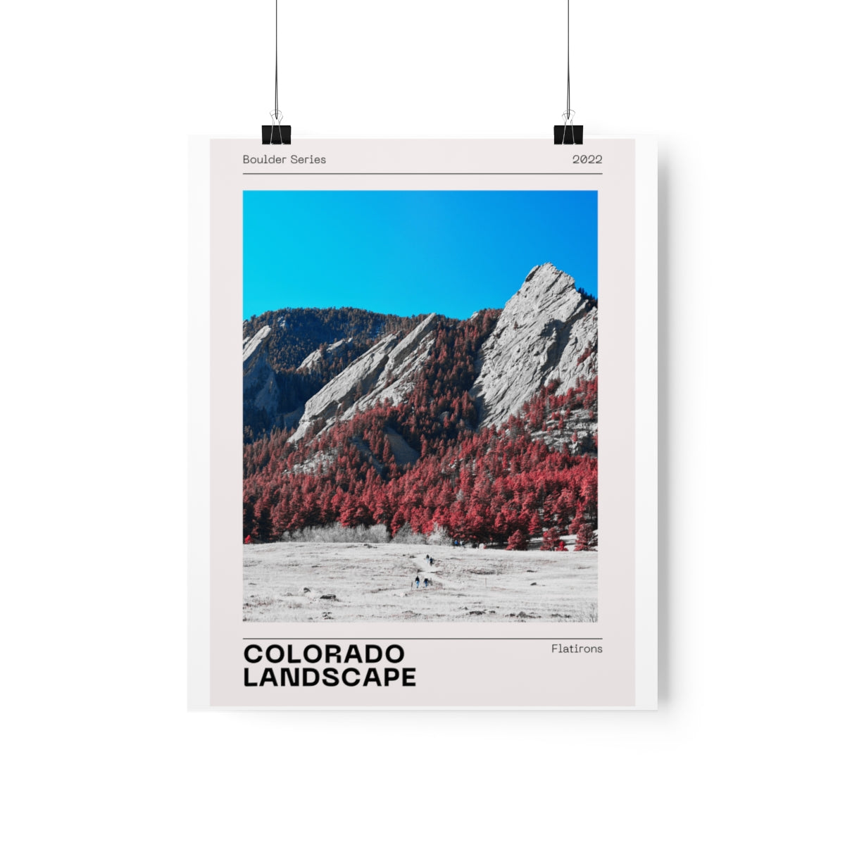 Boulder Colorado Poster - Boulder Series Flatirons Print