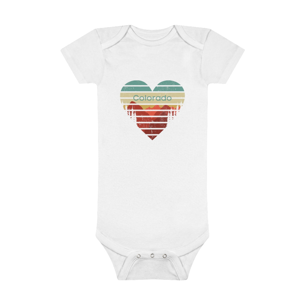 Colorado Heart Onesie® Organic Baby Bodysuit