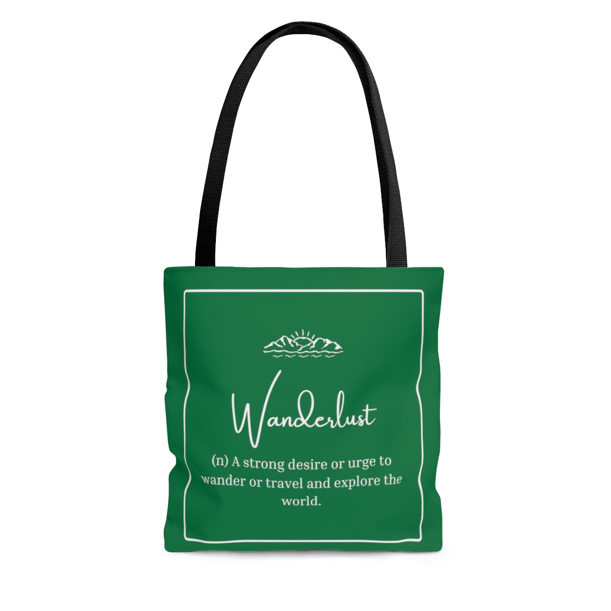 Wanderlust Green Tote Bag