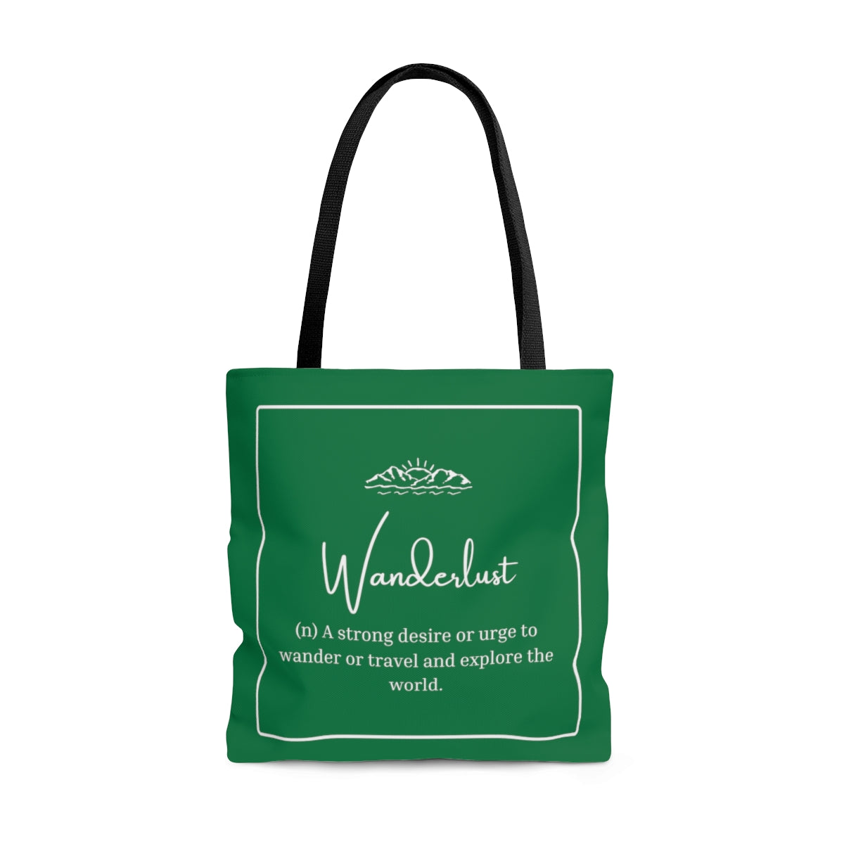 Wanderlust Green Tote Bag