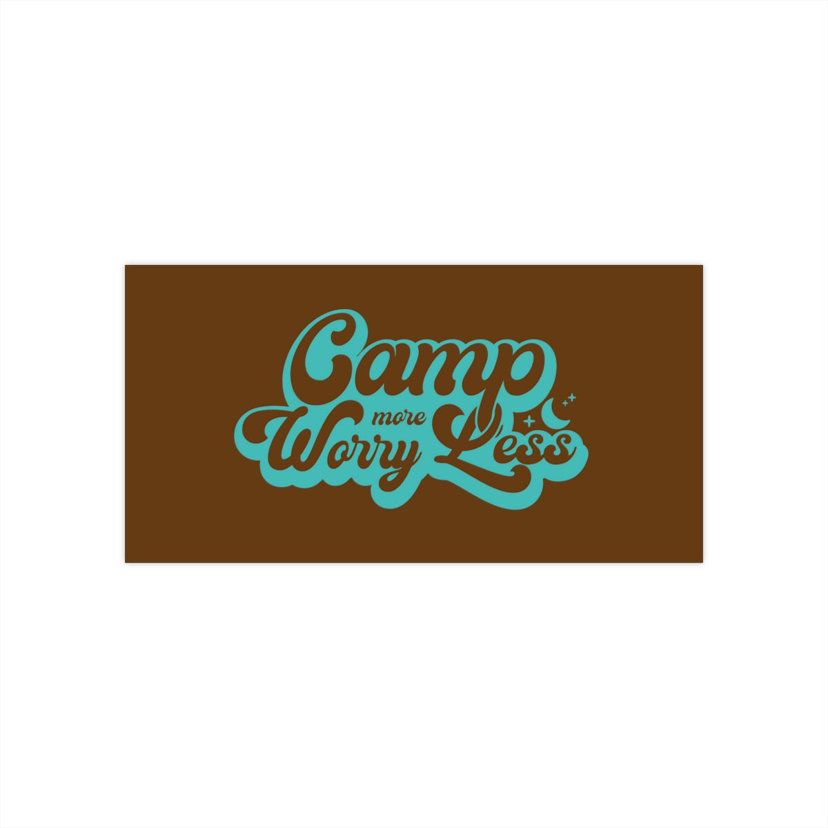 Camp More Worry Less Bumper Sticker