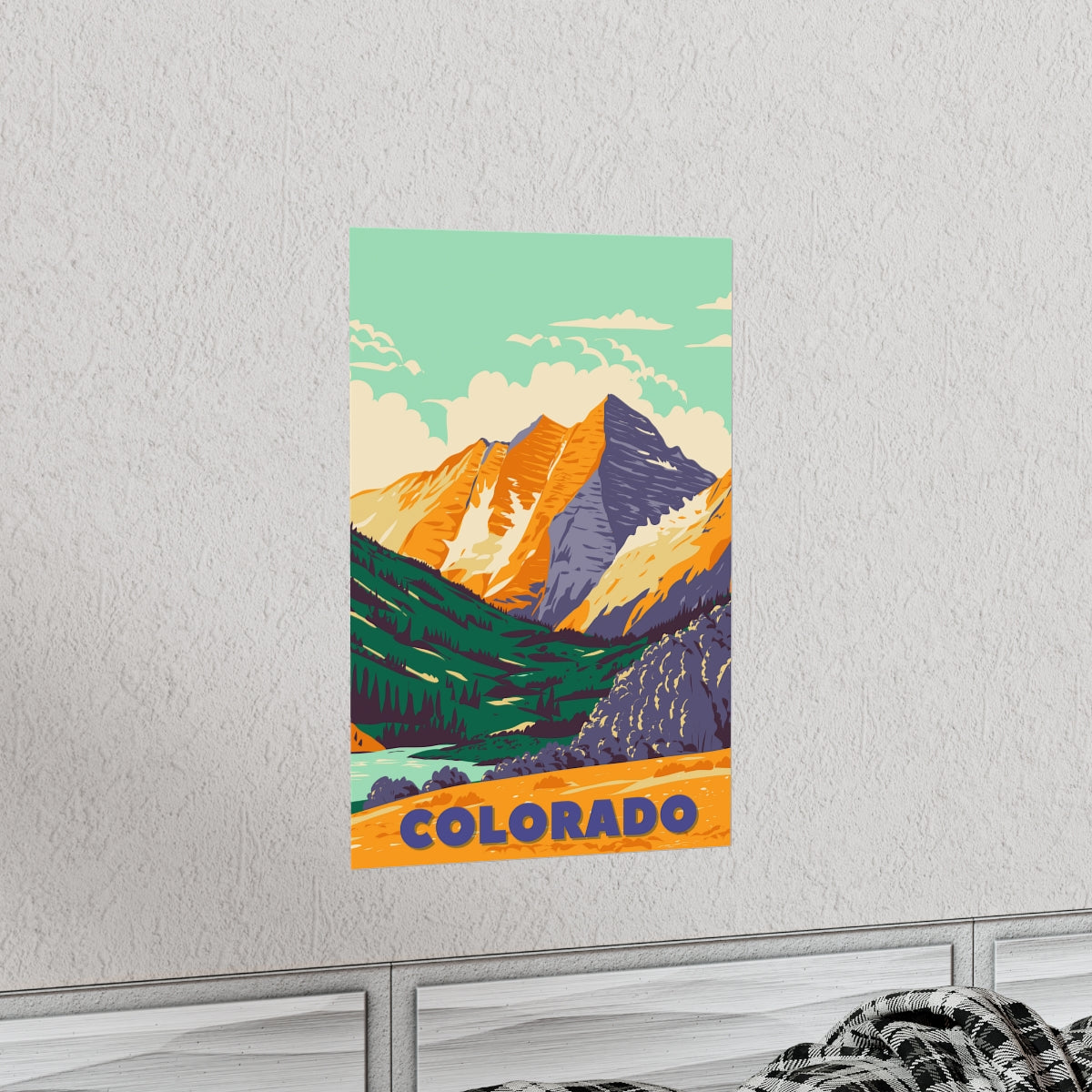 Colorado Poster - Vintage Colorado Print - Backcountry Mountain View