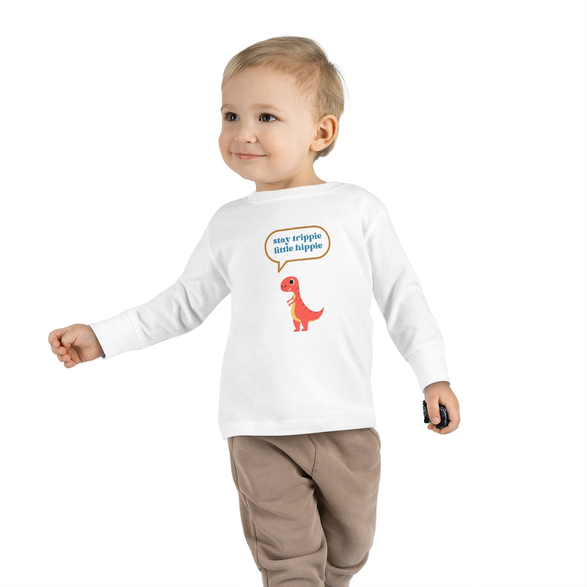 Stay Trippie Little Hippie Dinosaur Toddler Long Tee