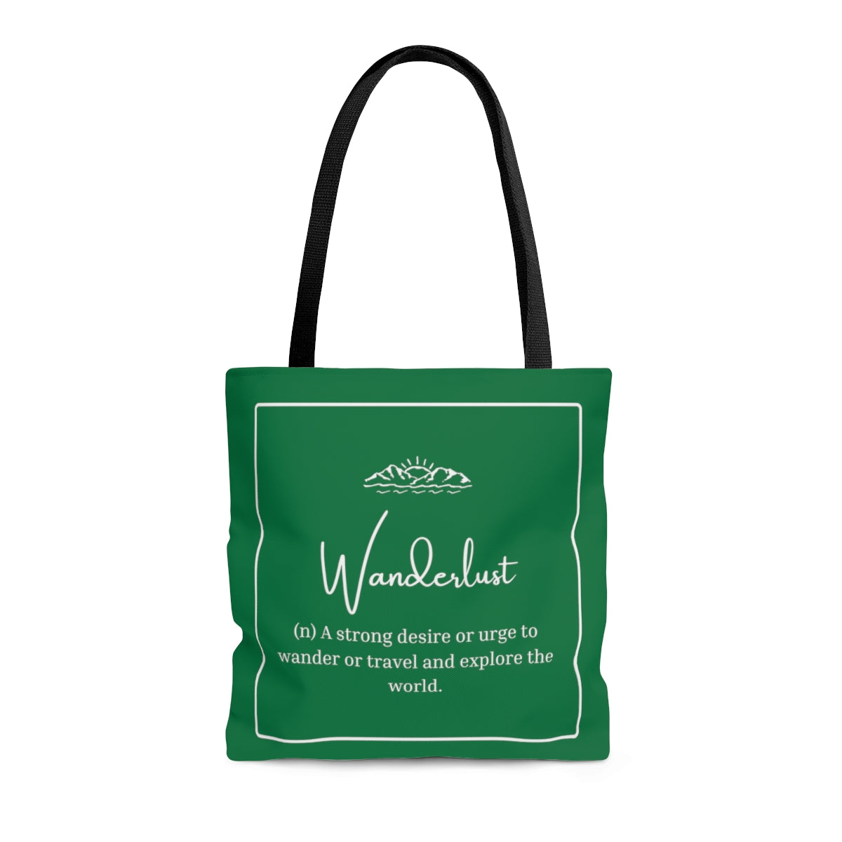 Wanderlust Green Tote Bag