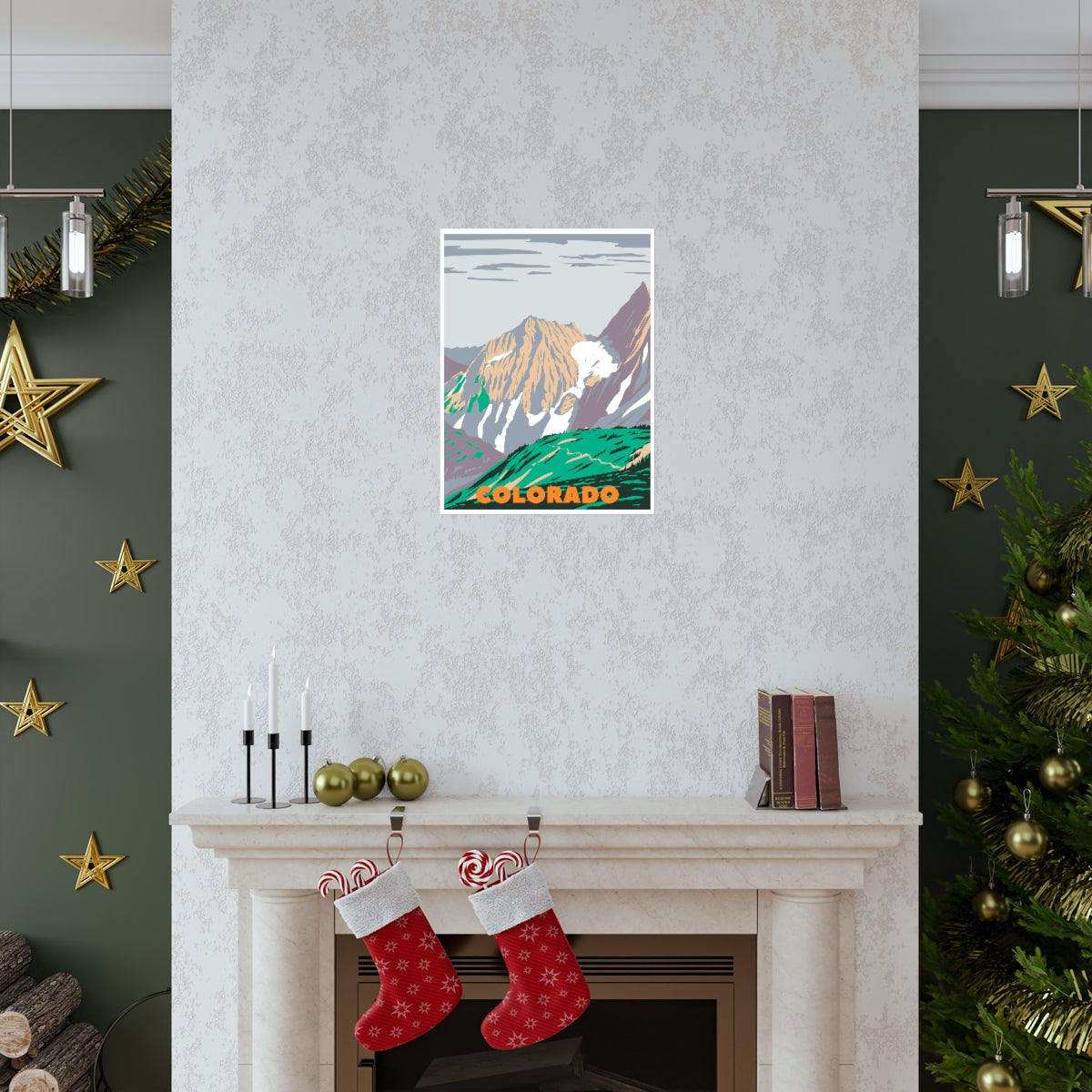 Colorado Poster - Vintage Colorado Print - Rocky Mountains