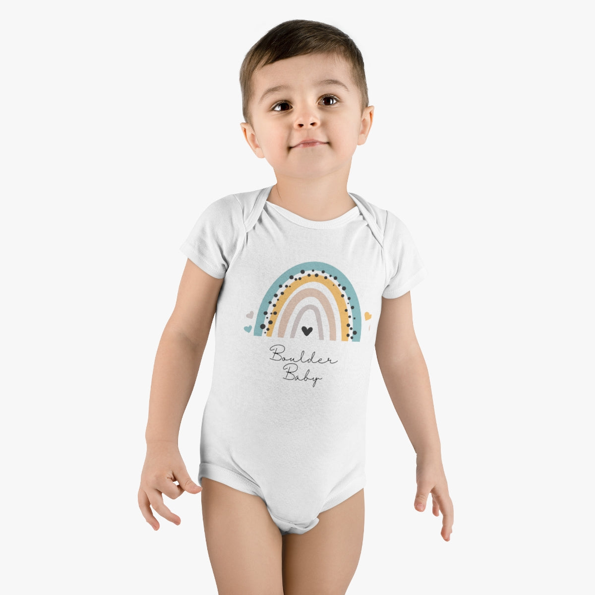 Boulder Baby Rainbow Infant Short Sleeve Bodysuit