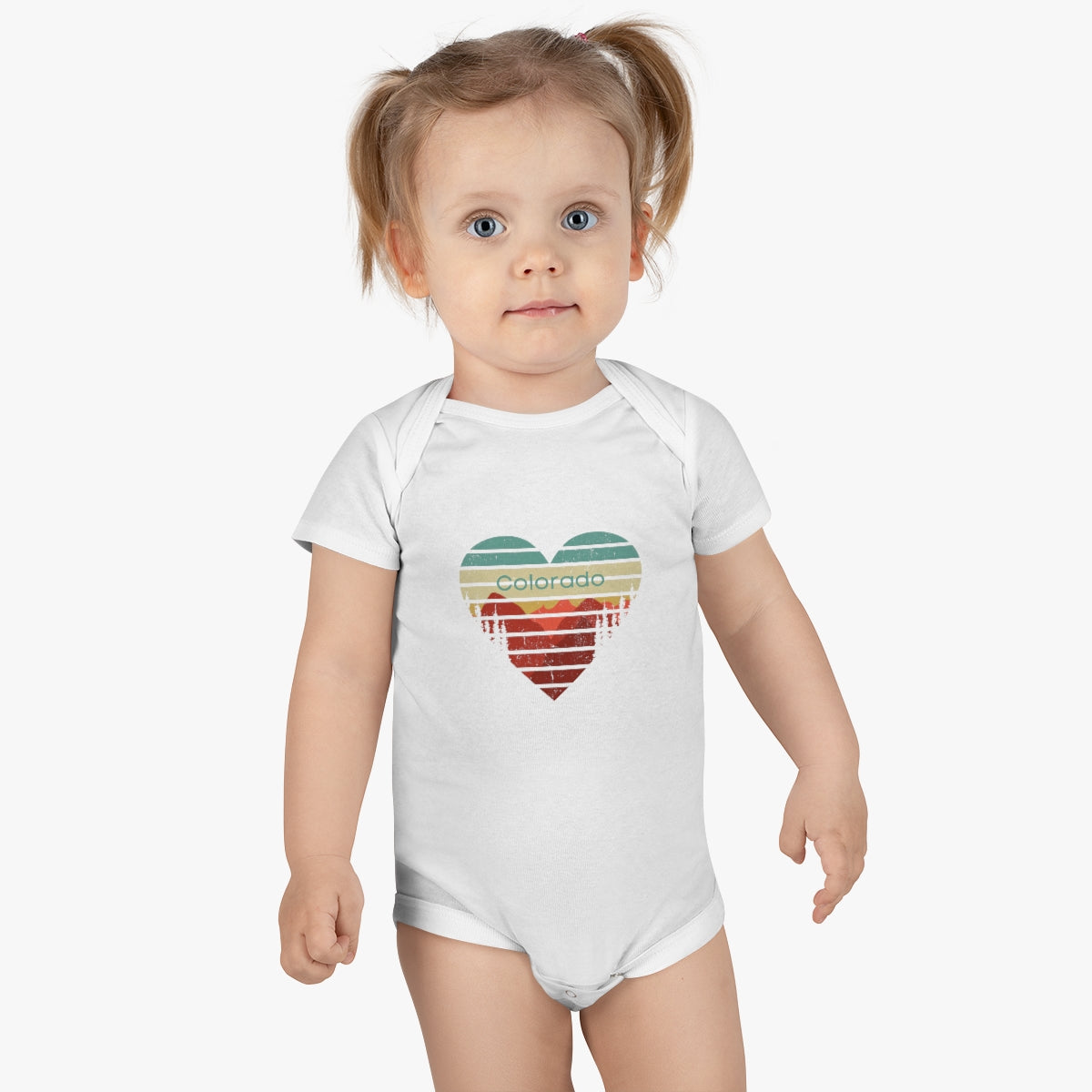 Colorado Heart Onesie® Organic Baby Bodysuit