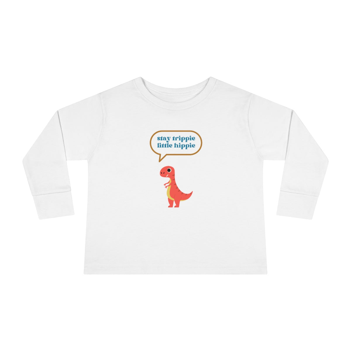 Stay Trippie Little Hippie Dinosaur Toddler Long Tee