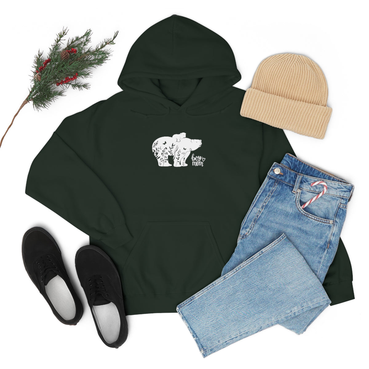 Boy Mom Heavy Blend™ Hooded Sweatshirt - Big Bear Little Bear