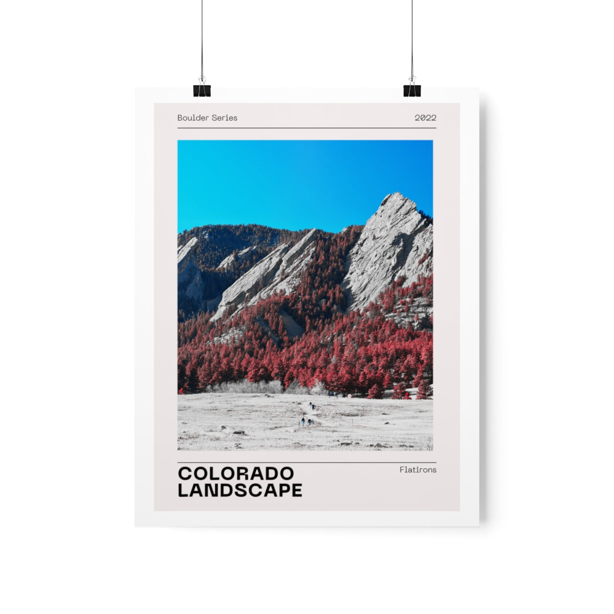 Boulder Colorado Poster - Boulder Series Flatirons Print