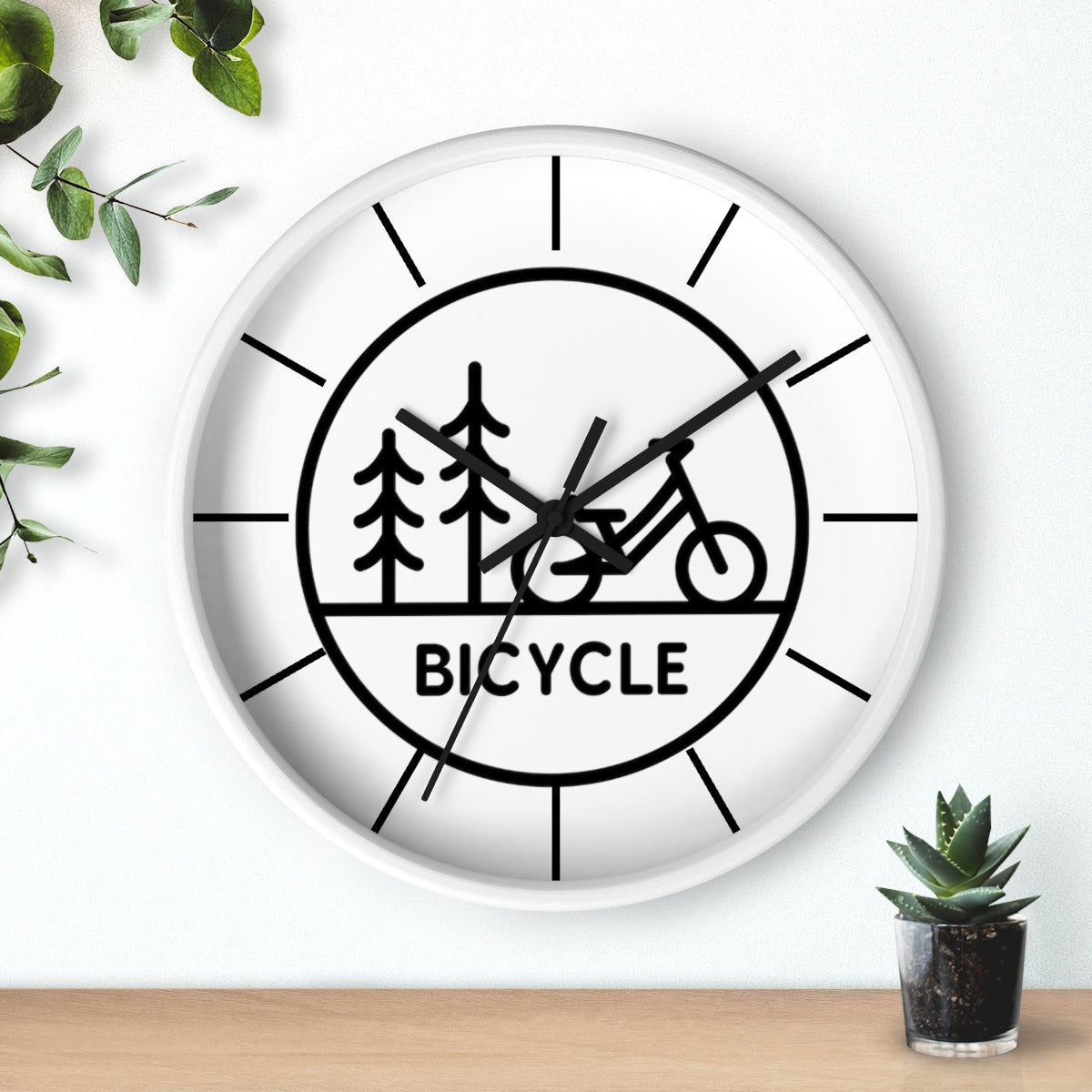 Time To Bike Wall clock