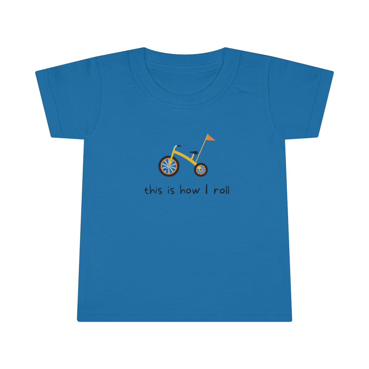 This Is How I Roll Bike Toddler T-shirt - Yellow Flag