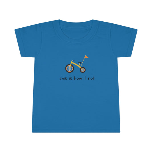 This Is How I Roll Bike Toddler T-shirt - Yellow Flag