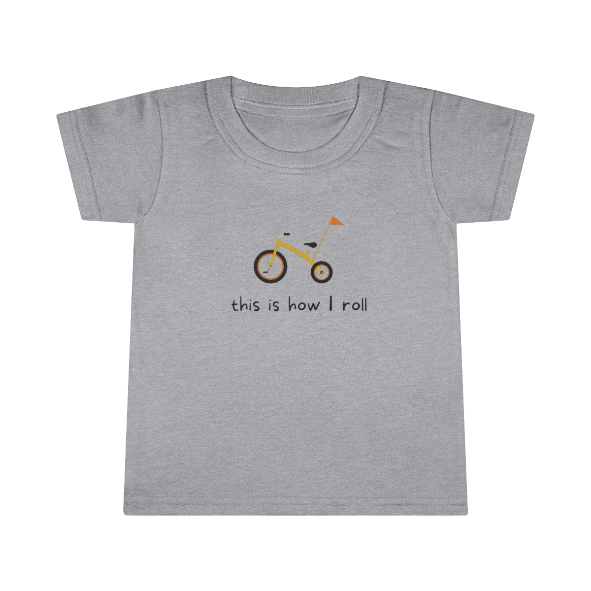 This Is How I Roll Bike Toddler T-shirt - Yellow Flag