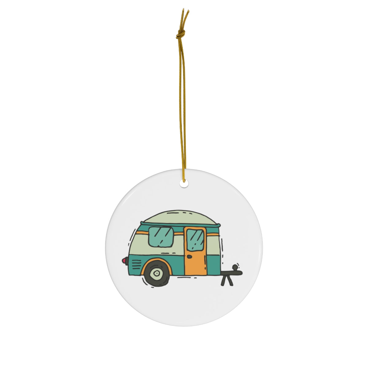 Tear Drop Camper Ceramic Ornament