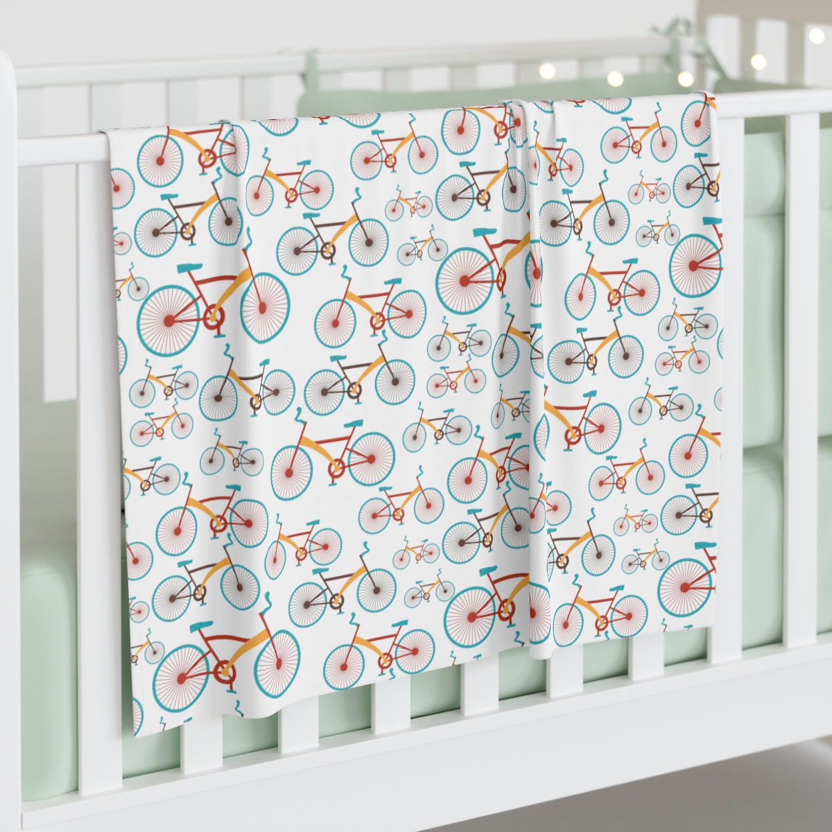 Colorful Bike Baby Swaddle Blanket