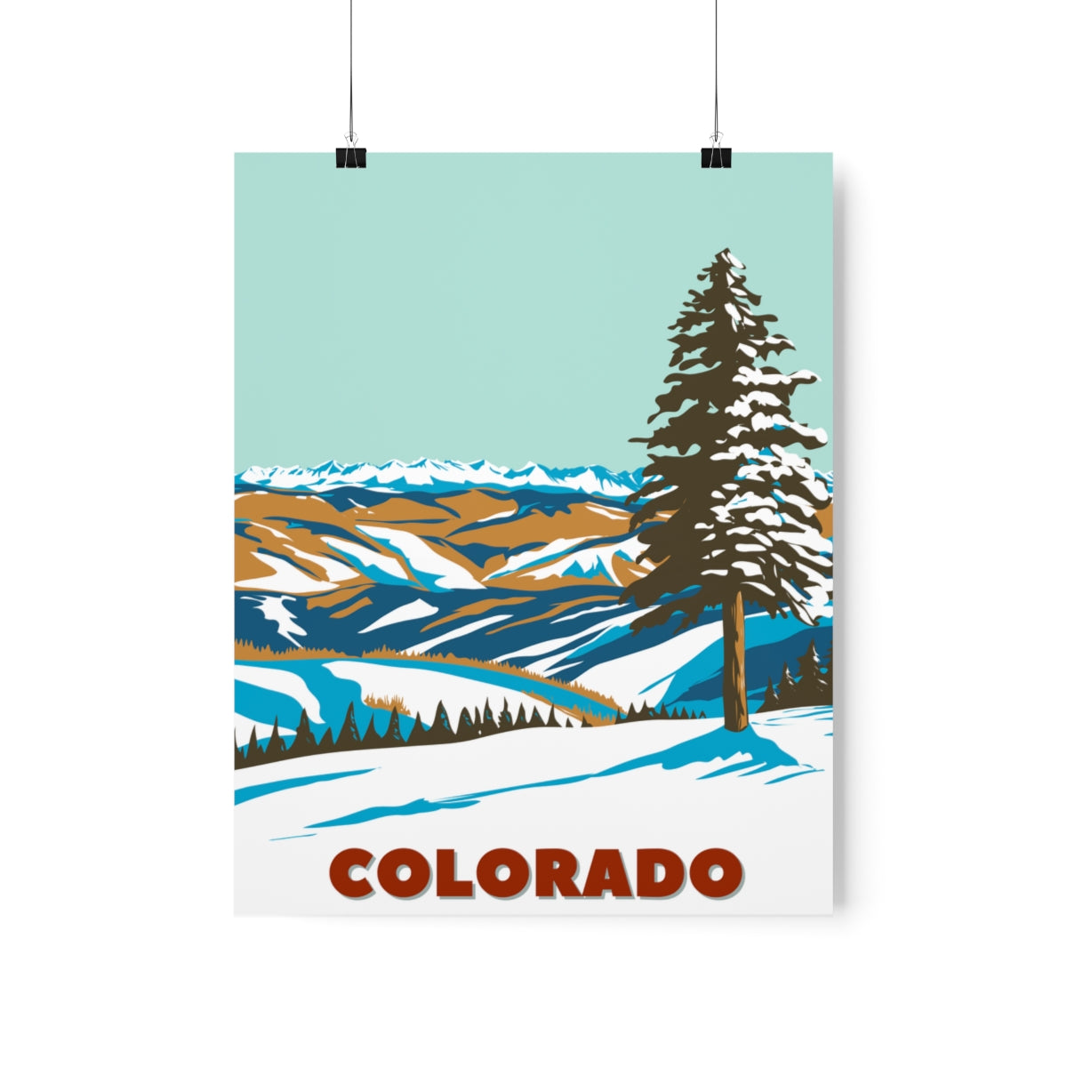 Colorado Poster - Vintage Colorado Print - Rocky Mountain Lookout