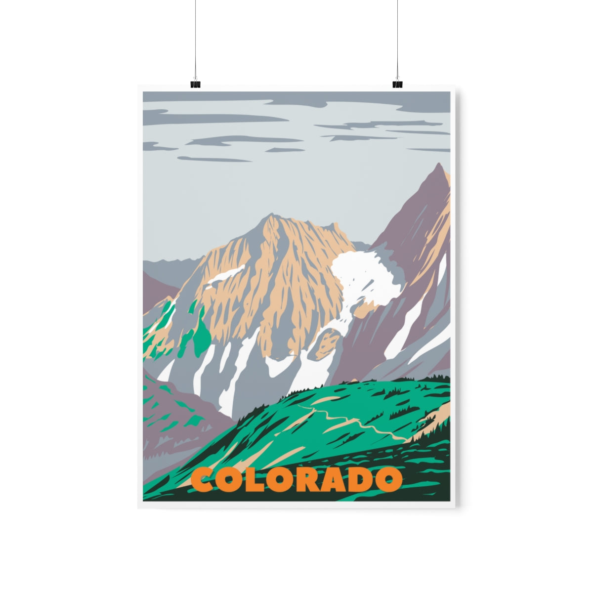 Colorado Poster - Vintage Colorado Print - Rocky Mountains