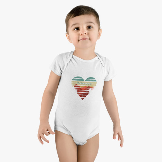 Colorado Heart Onesie® Organic Baby Bodysuit