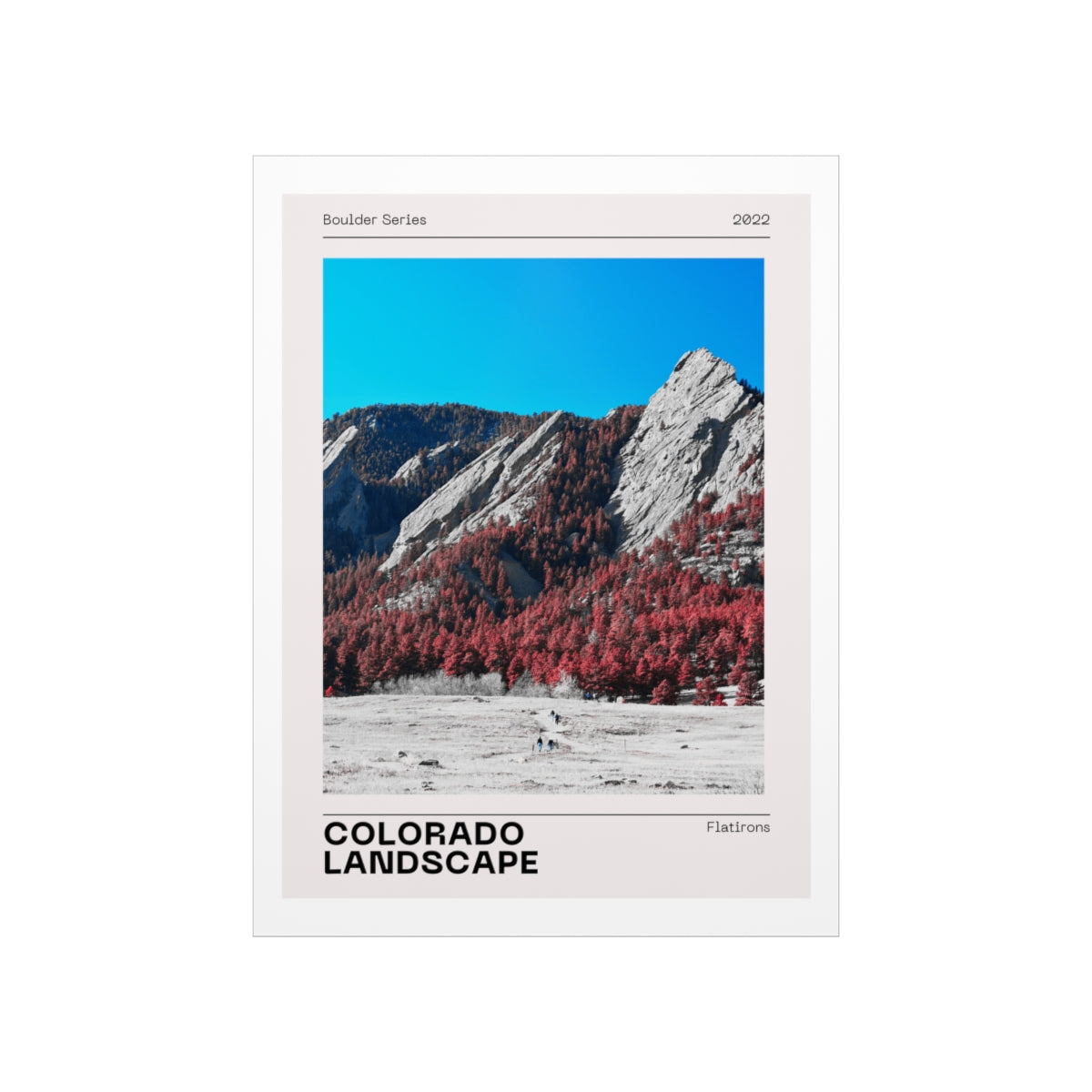 Boulder Colorado Poster - Boulder Series Flatirons Print