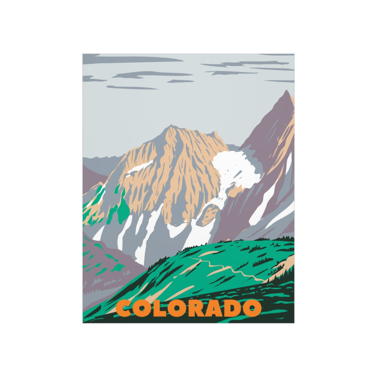 Colorado Poster - Vintage Colorado Print - Rocky Mountains