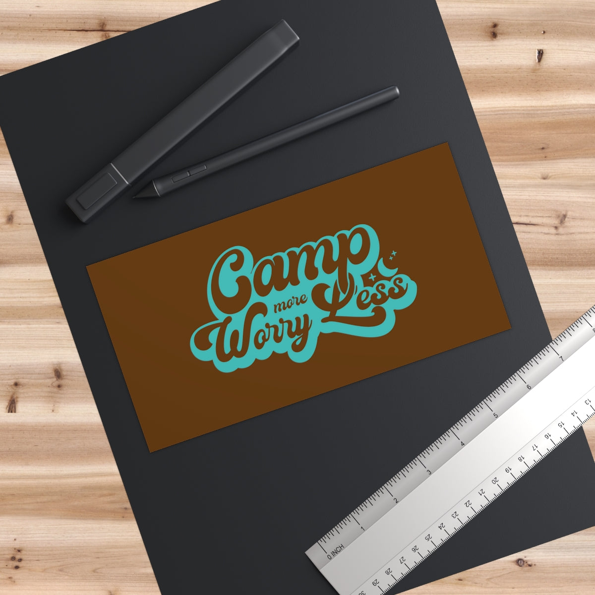 Camp More Worry Less Bumper Sticker