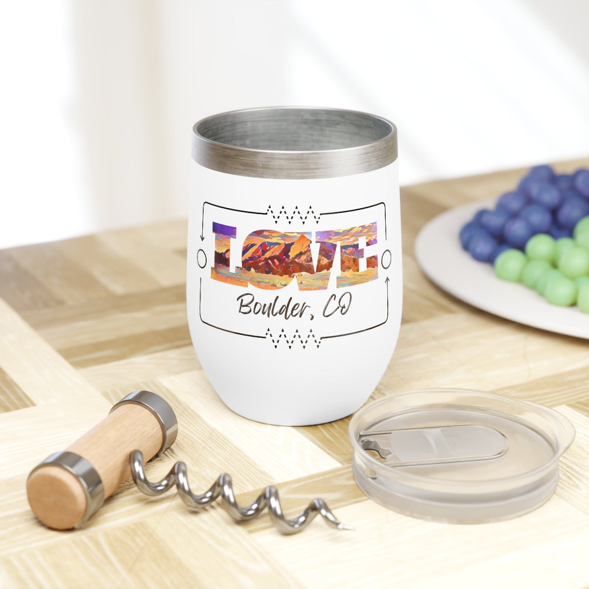 Love Boulder Colorado Chill Wine Tumbler