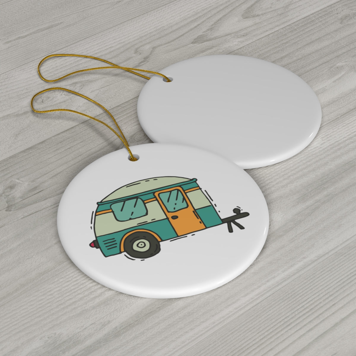 Tear Drop Camper Ceramic Ornament