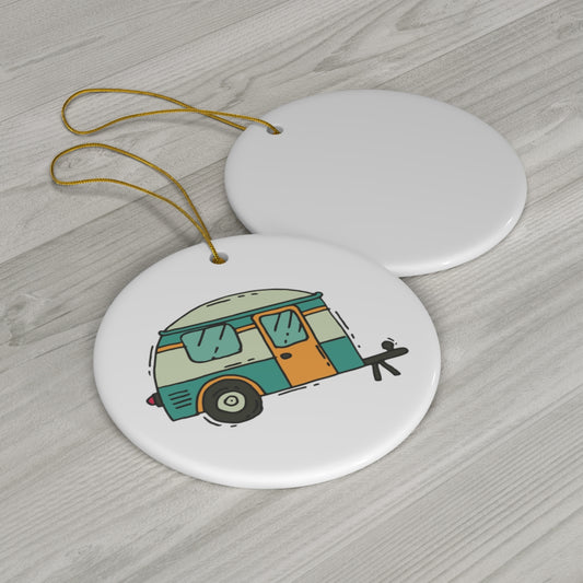 Tear Drop Camper Ceramic Ornament