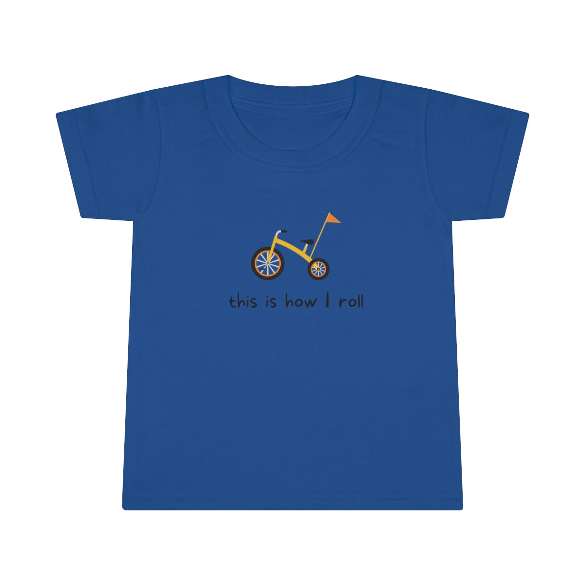 This Is How I Roll Bike Toddler T-shirt - Yellow Flag