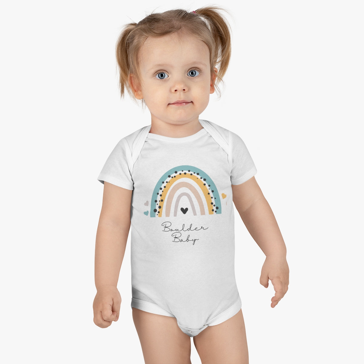 Boulder Baby Rainbow Infant Short Sleeve Bodysuit