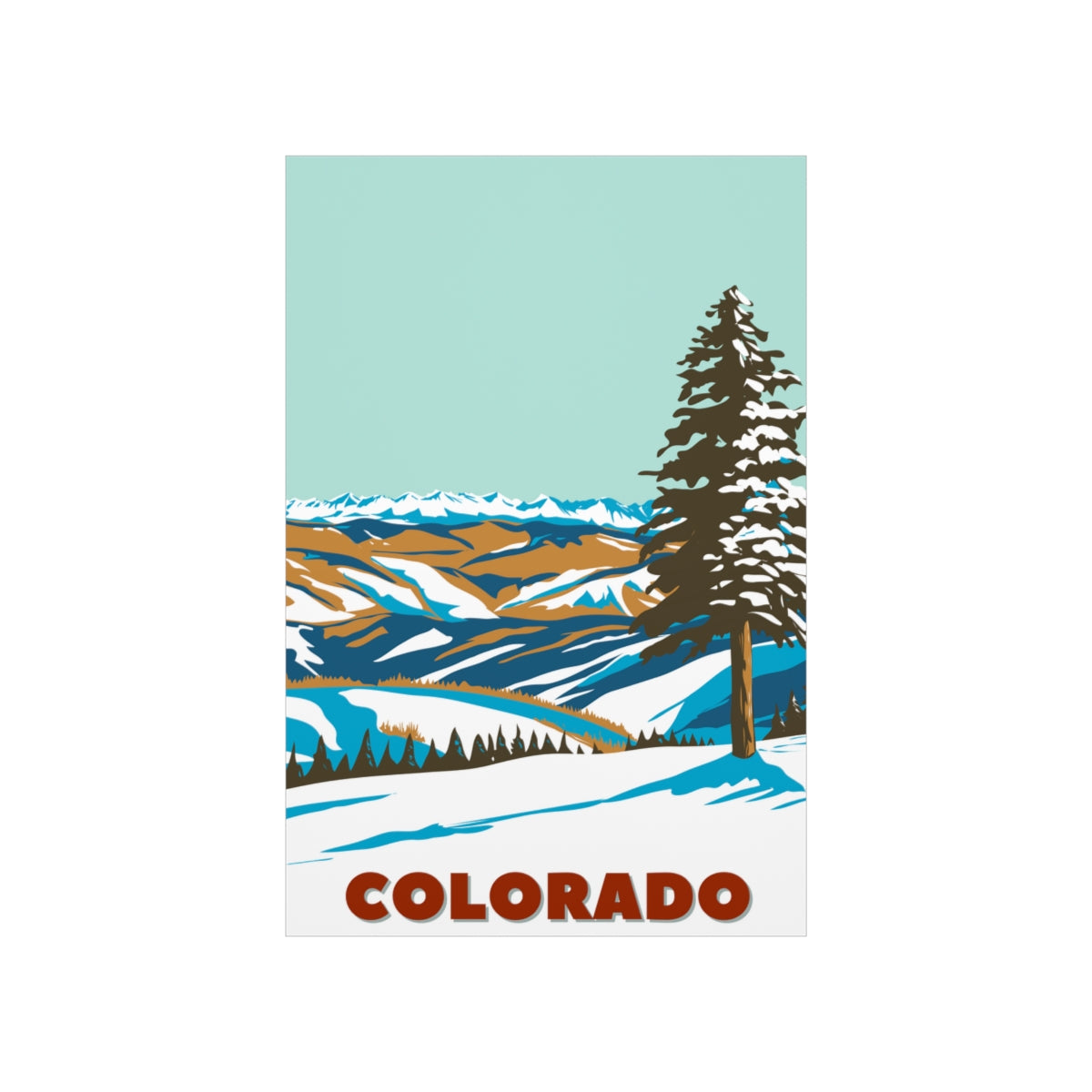 Colorado Poster - Vintage Colorado Print - Rocky Mountain Lookout