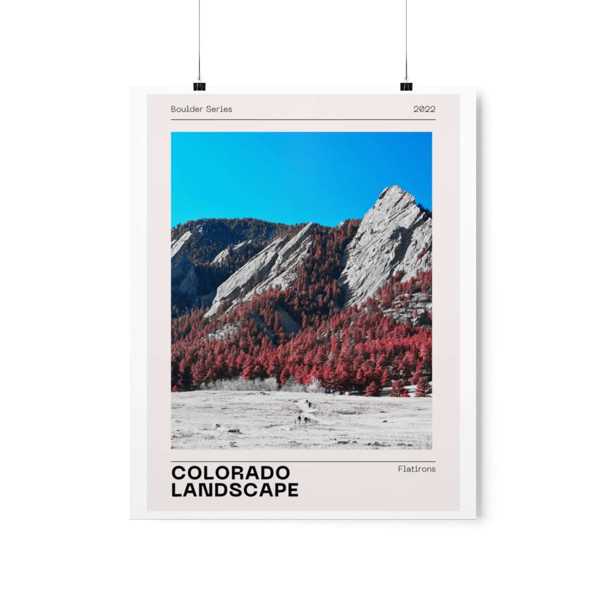 Boulder Colorado Poster - Boulder Series Flatirons Print