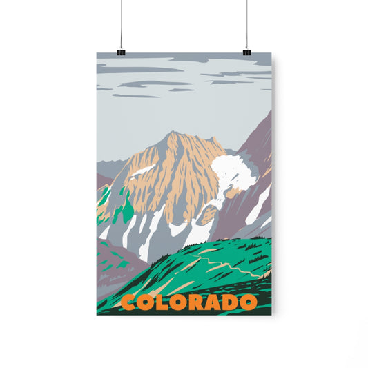 Colorado Poster - Vintage Colorado Print - Rocky Mountains