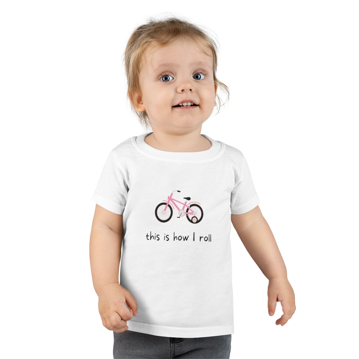 This Is How I Roll Pink Bike Toddler T-shirt